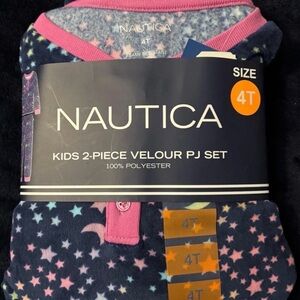 Nautica Kids' Navy and Pink Starry Pajama Set
